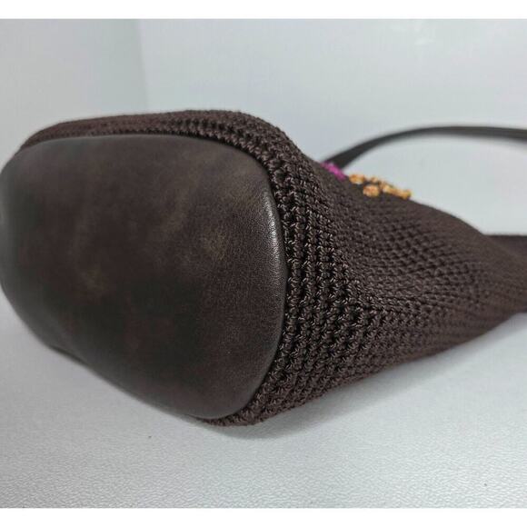 THE SAK SEQUOIA CROCHET HOBO COFFEE LEAF SHOULDER TOTE BAG PURSE MSRP $125 - Picture 6 of 11